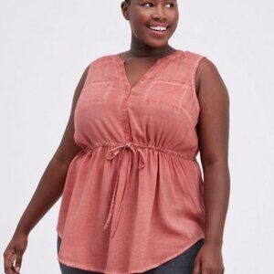 Torrid New With Tags Challis Babydoll Tank. Size 6X